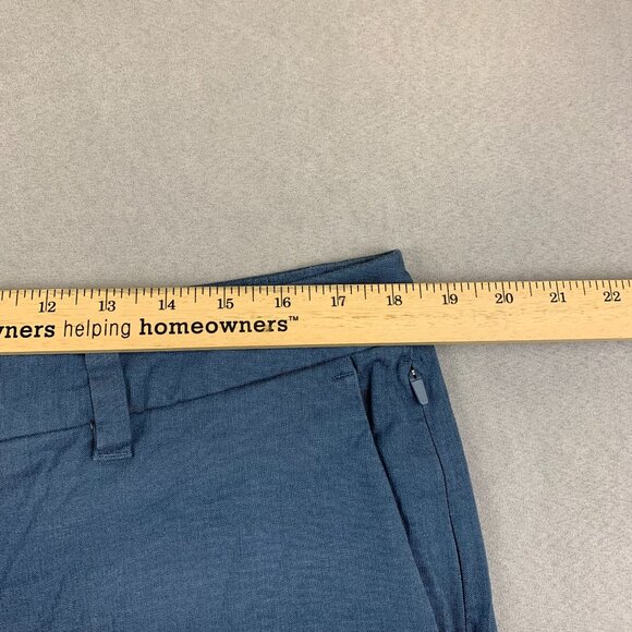 Lululemon Men Shorts 36 Blue Chino ABC Commission Qwick Oxford 11" Relaxed - Picture 4 of 9